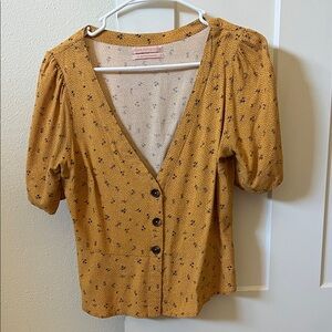 Vintage Urban Outfitters Mustard Floral Blouse